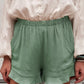 Elastic Waist Shorts with Pockets