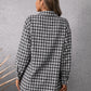 Pocketed Plaid Long Sleeve Mini Dress