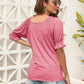 Ruched Short Sleeve Blouse