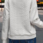Half Zip Drop Shoulder Long Sleeve Sweatshirt