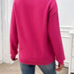 Devine Lace Detail Notched Long Sleeve Sweater