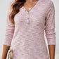 Full Size V-Neck Long Sleeve T-Shirt