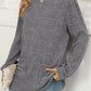 Full Size Pocketed Round Neck Long Sleeve T-Shirt