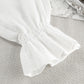 Breathable Ruffled V-Neck Long Sleeve Top and Pants Set