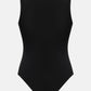 Quarter Zip Collared Neck Sleeveless Bodysuit