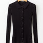 Button Up Collared Neck Cardigan