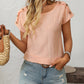 Mandy Eyelet Round Neck Short Sleeve Top