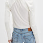 V-Neck Button Up Cropped Cardigan