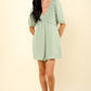 VERY J Lace Detail Puff Sleeve Romper with Pockets