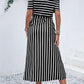 Slit Off-Shoulder Tie-Waist Midi Dress