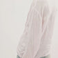 Frill Ruched Collared Neck Long Sleeve Shirt