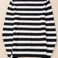 Striped Turtleneck Long Sleeve Knit Top