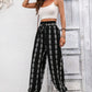 Tied Printed High Waist Pants