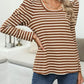 Full Size Striped Round Neck Long Sleeve T-Shirt