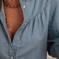Button Up Long Sleeve Denim Top