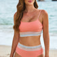 SoChic Scoop Neck Spaghetti Strap Bikini Set