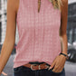Solid Notched Sleeveless Blouse