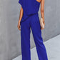 Single Shoulder Short Sleeve Jumpsuit