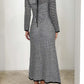 Devine Tied Round Neck Striped Sweater Dress
