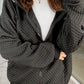 Drawstring Zip Up Long Sleeve Hooded Jacket