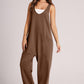 Wide Strap Jumpsuit with Pockets