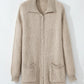 Pocketed Button Up Long Sleeve Cardigan