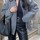 Full Size Snap Down Drop Shoulder Jacket
