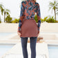 Cap, Printed Long Sleeve Swimwear, Pants and Mini Skirt Four-Piece Swim Set