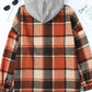 Plaid Button Up Hooded Shacket