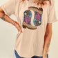 Sequin Round Neck Short Sleeve T-Shirt