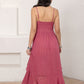Cutout Tiered Sweetheart Neck Cami Dress