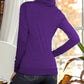 Buttoned Mock Neck Long Sleeve Blouse