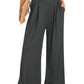 Elastic Waist Wide Leg Pants