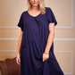 Plus Size Round Neck Short Sleeve Lounge Dress