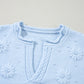 Daisy Notched Long Sleeve Sweater
