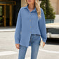 Full Size Collared Neck Long Sleeve Shirt