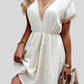 Tassel V-Neck Short Sleeve Dress