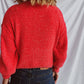 Round Neck Dropped Shoulder Long Sleeve Sweater