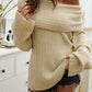 Devine Off-Shoulder Extra-Long Sleeve Sweater