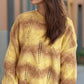 Openwork Round Neck Long Sleeve Sweater