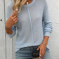 Round Neck Dropped Shoulder Knit Top