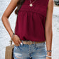 Sara Mia Swiss Dot Round Neck Tank