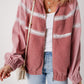 Lace Detail Zip Up Sherpa Patchwork Jacket