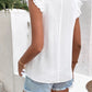 Ruffled V-Neck Cap Sleeve Blouse