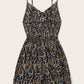 Printed V-Neck Spaghetti Strap Romper