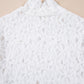 Flower Lace Mock Neck Long Sleeve Top