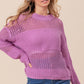 BiBi Openwork Long Sleeve Knit Top - Brand BiBi