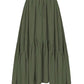 Smocked Waist Band Ruched Layered Skirt