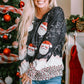 Sequin Patch Christmas Element Sweatshirt