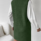 V-Neck Sleeveless Sweater Dress with Pockets